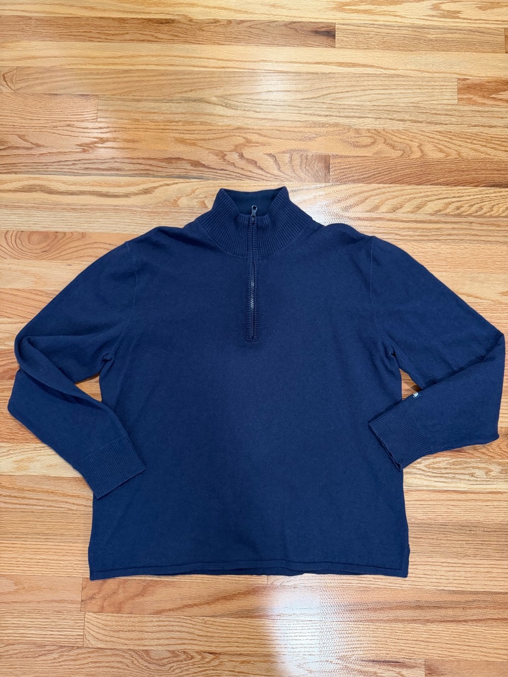 The North Face Navy Wool Blend Quarter Zip Sweater Men’s Large